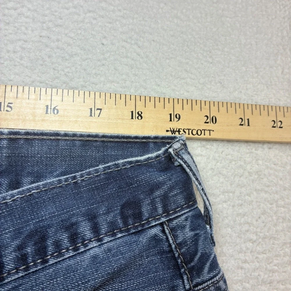 Y2K Levis 569 Loose Straight‎ Jeans Men 38x32 Blue Faded Skater Baggy Distressed